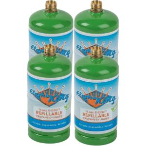 imageFlame King Refillable 1lb Empty Propane Cylinder Tank  Reusable  Safe and Legal Refill Option  DOT Compliant164 oz 4Pack