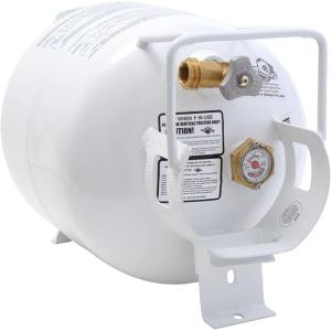 imageFlame King YSN201HZL 20LB Steel Horizontal Propane Tank Cylinder for Fire Tables Fire Pits Patio Heaters Barbeques RVs and Truck Campers