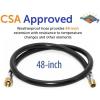 imageFlame King 24inch Propane Thermo Plastic Hose Assembly 38inch ID 38inch MPT X 12inch Female Flare for RVs and Travel Trailers120 inches
