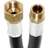 imageFlame King 24inch Propane Thermo Plastic Hose Assembly 38inch ID 38inch MPT X 12inch Female Flare for RVs and Travel Trailers120 inches