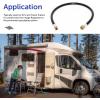 imageFlame King 24inch Propane Thermo Plastic Hose Assembly 38inch ID 38inch MPT X 12inch Female Flare for RVs and Travel Trailers32 Inch