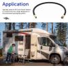 imageFlame King 24inch Propane Thermo Plastic Hose Assembly 38inch ID 38inch MPT X 12inch Female Flare for RVs and Travel Trailers40 Inch