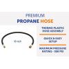 imageFlame King 24inch Propane Thermo Plastic Hose Assembly 38inch ID 38inch MPT X 12inch Female Flare for RVs and Travel Trailers40 Inch