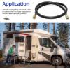 imageFlame King 24inch Propane Thermo Plastic Hose Assembly 38inch ID 38inch MPT X 12inch Female Flare for RVs and Travel Trailers48 Inch
