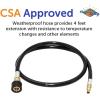 imageFlame King Quick Connect Hose for RV Van Trailer LP Gas Only 48 inches 4Ft 14quot ID Thermo Plastic Hose Assembly 10039548a  Black