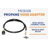 imageFlame King Quick Connect Hose for RV Van Trailer LP Gas Only 48 inches 4Ft 14quot ID Thermo Plastic Hose Assembly 10039548a  Black