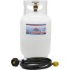 imageFlame King 10LB Steel Propane Tank Cylinder with Type 1 OPD Valve ampamp 4FT Propane Adapter Hose for Camping Fire Pits Heaters Grills OverlandingTank Cylinder with Type 1 OPD Valve  4FT Propane Adapter Hose
