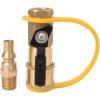 imageFlame King 14quot RV Propane Quick Connect Adapter for Propane Hose 14quot Quick Connect or Disconnect Kit  Shutoff Valve ampamp Full Flow Plug  100 Solid Brass