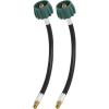 imageFlame King 15inch Pigtail Hose Connectors 14quot Male Inverted Flare for RV Van or Trailer Propane Tank 2Stage Auto Changeover Regulators BlackGreen12 inches 2pk