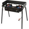 imageFlame King 200000 BTU Propane Burner Gas Stove Heavy Duty Turkey FryerCamp Cooker Portable with Stand Great for Outdoor Cooking Home Brewing ampamp CanningDouble Burner 200K BTU