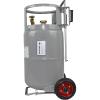 imageFlame King 30LB Empty Propane Tank with Wheels Horizontal ampamp Vertical LP Cylinder with Builtin Gauge for Fire Tables Fire Pits Patio Heaters Barbeques Lunch Trucks Weed Torches ampamp Truck Campers