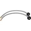 imageFlame King FKSSPT12INX2 14quot Male NPT Adapter Not Flare Stainless Steel Braided Propane Pigtail Hose 2Pack for RV Regulators SteelBlackBrass18 inches