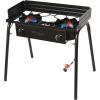 imageFlame King Outdoor Propane Double Dual Burner Stove 200K BTU Turkey FryerCamp Cooker Portable with Stand Great for Backyard Cooking Home Brewing ampamp Canning
