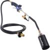 imageFlame King Propane Torch Kit Heavy Duty Weed Burner 340000 BTU with Piezo Igniter Self Igniting with 10ft Hose for Weed Burning Melting Ice and Snow and Roofing