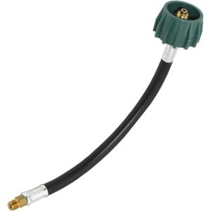 imageFlame King 15inch Pigtail Hose Connectors 14quot Male Inverted Flare for RV Van or Trailer Propane Tank 2Stage Auto Changeover Regulators BlackGreen12 inches