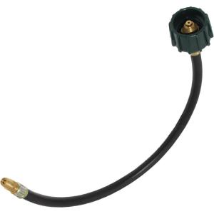 imageFlame King 15inch Pigtail Hose Connectors 14quot Male Inverted Flare for RV Van or Trailer Propane Tank 2Stage Auto Changeover Regulators BlackGreen18 inches