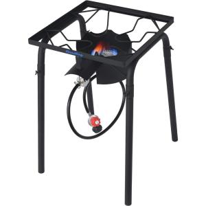 imageFlame King 200000 BTU Propane Burner Gas Stove Heavy Duty Turkey FryerCamp Cooker Portable with Stand Great for Outdoor Cooking Home Brewing ampamp CanningSingle Burner 100K BTU