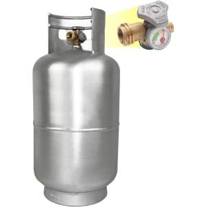 imageFlame King 30LB Aluminum Propane Tank with Gauge ampamp OPD Valve CorrosionResistant and RustFree Lightweight Great for Marine Applications Grills and BBQs Camping Fishing ampamp Outdoor Activities