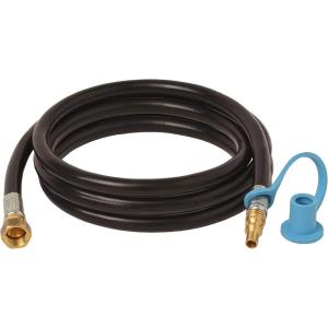 imageFlame King 48inch Propane Thermo Plastic Hose Assembly 14quot Male Quick Disconnect Plug  38quot Female Flare Swivel with 14quot ID Hose for RV Van and Trailer72 Inch