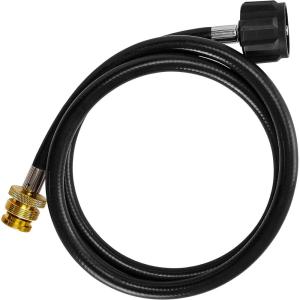 imageFlame King 4Feet Propane Adapter Hose 1lb to 20lb Converter Replacement for QCC1Type1 Tank Connects 1LB Bulk Portable Appliance to 20lb Propane Tank