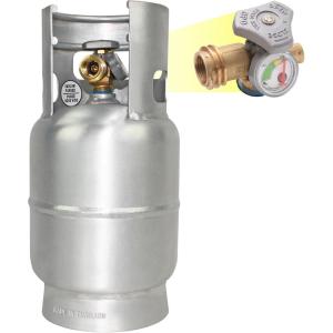 imageFlame King 5LB Aluminum Propane Tank with Gauge ampamp OPD Valve CorrosionResistant and RustFree Lightweight Great for Marine Applications Grills and BBQs Camping Fishing ampamp Outdoor Activities