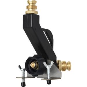 imageFlame King FKDTMINI Mini 3Port Distribution Tree for Camping Connects 1lb Appliances to a Standard Propane Tank Perfect for Lanterns Stoves Heaters and Grills Black ampamp GoldMini Propane Distribution Tree