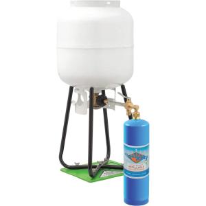 imageFlame King YSN1LBKT14 1LB Empty Propane Welding Cylinder Tank Kit and CGA600 Connection Reusable Safe ampamp Legal Refill Option DOT Compliant 141 oz Blue