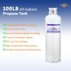 imageFlame King 100LB 23 Gal Steel Propane Tank Cylinder with POL Valve and Collar Great for Mixed Heating Systems Home fireplaces Dryers and Grills