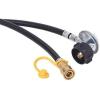 imageFlame King RV Or Trailer Mounted BBQ  Motorhome Gas Grill  214 Sq Inch Cooking Surface  Adjustable Flame Controller ampamp 48 Inch Quick Connect HoseRV Grill  Quick Connect Hose
