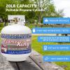 imageFlame King YSN230 20LB Steel Propane Tank Cylinder With Overflow Protection Device Valve and Builtin Gauge Great For Grills And BBQs