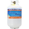 imageFlame King YSN330 30lb Steel Propane Tank Cylinder with Gauge and OPD Valve for Grills and BBQs Camping Fishing ampamp Outdoor Activities White30LB Propane Tank  Gauge
