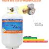 imageFlame King YSN330 30lb Steel Propane Tank Cylinder with Gauge and OPD Valve for Grills and BBQs Camping Fishing ampamp Outdoor Activities White30LB Propane Tank  Gauge