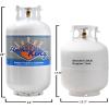 imageFlame King YSN330 30lb Steel Propane Tank Cylinder with Gauge and OPD Valve for Grills and BBQs Camping Fishing ampamp Outdoor Activities White30LB Propane Tank