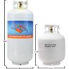 imageFlame King YSN401 Steel Propane Tank Cylinder With Overflow Protection Device Valve 40 Lb WhiteTank Cylinder