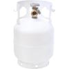 imageFlame King YSN5LBGAUGE 5lb Steel Propane Tank Cylinder with Gauge and OPD Valves for Grills and BBQs Camping Fishing ampamp Outdoor Activities White5lb Propane Tank with Gauge