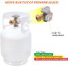 imageFlame King YSN5LBGAUGE 5lb Steel Propane Tank Cylinder with Gauge and OPD Valves for Grills and BBQs Camping Fishing ampamp Outdoor Activities White5lb Propane Tank with Gauge