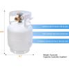 imageFlame King YSN5LBGAUGE 5lb Steel Propane Tank Cylinder with Gauge and OPD Valves for Grills and BBQs Camping Fishing ampamp Outdoor Activities White5lb Propane Tank with Gauge