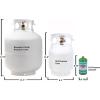 imageFlame King YSN5LBGAUGE 5lb Steel Propane Tank Cylinder with Gauge and OPD Valves for Grills and BBQs Camping Fishing ampamp Outdoor Activities White5lb Propane Tank with Gauge