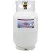 imageFlame King 10LB Steel Propane Tank Cylinder with Type 1 Overflow Protection Device Valve Great for Camping Fire Pits Heaters Grills Overlanding White