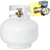 imageFlame King YSN11SQT 11 Pound Propane Tank Cylinder Squatty with Type 1 OPD Valve White11LB TANK