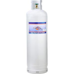 imageFlame King 100LB 23 Gal Steel Propane Tank Cylinder with POL Valve and Collar Great for Mixed Heating Systems Home fireplaces Dryers and Grills