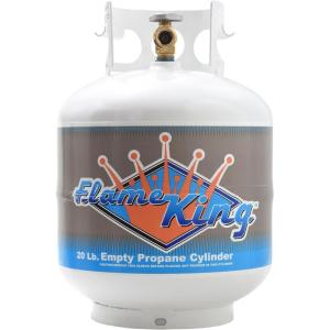 imageFlame King YSN201 20Pound Steel Propane Tank Cylinder with Type 1 OPD Valve WhiteTank Cylinder