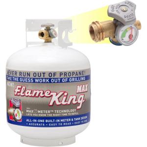 imageFlame King YSN230 20LB Steel Propane Tank Cylinder With Overflow Protection Device Valve and Builtin Gauge Great For Grills And BBQs