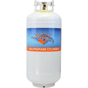 imageFlame King YSN401b 40 Pound Steel Propane Tank Cylinder with OPD Valve WhiteTank Cylinder