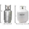 imageFlame King 10LB Aluminum Propane Tank with OPD Valve CorrosionResistant and RustFree Lightweight Great for Marine Applications Grills and BBQs Camping Fishing ampamp Outdoor Activities