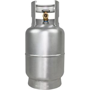 imageFlame King 10LB Aluminum Propane Tank with OPD Valve CorrosionResistant and RustFree Lightweight Great for Marine Applications Grills and BBQs Camping Fishing ampamp Outdoor Activities