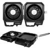 imageFlame King CampactCooker Dual Burner Propane Camping Stove with Detachable Grill Portable Foldable Cooking Stove 12000 BTU for Camping Patio Emergency Hiking Black