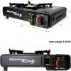 imageFlame King Dual Fuel Butane amp Propane Gas Camping Stove with Single Burner Portable and Great for Outdoor Cooking BackpackingBlack