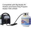imageFlame King Propane Gas 38 Quick Connect Hose Adapter 20LB Tank Regulator Kit for Buddy Mr Heater and Flame King Heaters 125 Ft